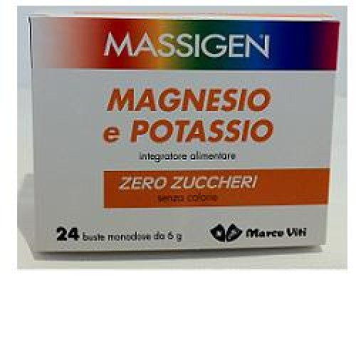 MASSIGEN MAGNESIO E POTASSIO SENZA ZUCCHERO 24 BUSTINE