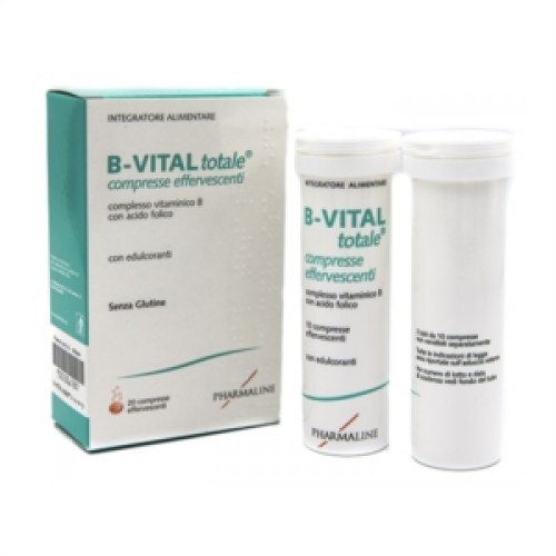 PHARMA LINE B-VITAL TOTALE INTEGRATORE EFFERVESCENTE GUSTO ARANCIA 20 COMPRESSE