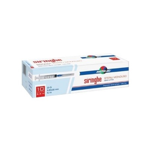 SIRINGA PER VENIPUNTURA MASTER-AID 5ML G23 10 PEZZI