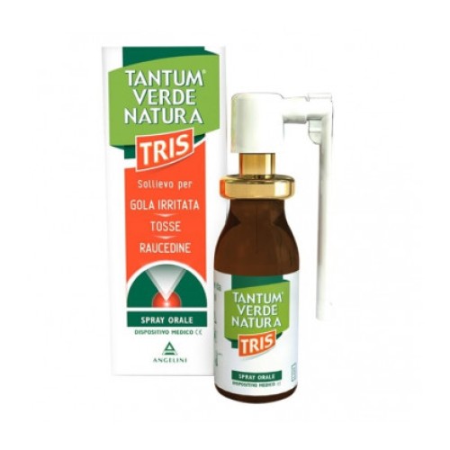 ANGELINI TANTUM VERDE NATURA TRIS NEBULIZZATORE PER GOLA SPRAY ORALE 15ML