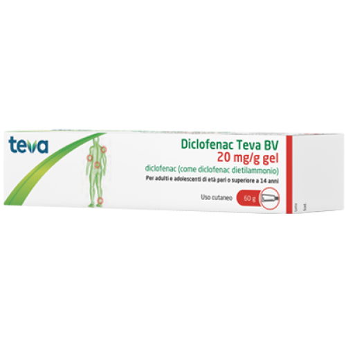 DICLOFENAC TEVA GEL 60G 20MG/G