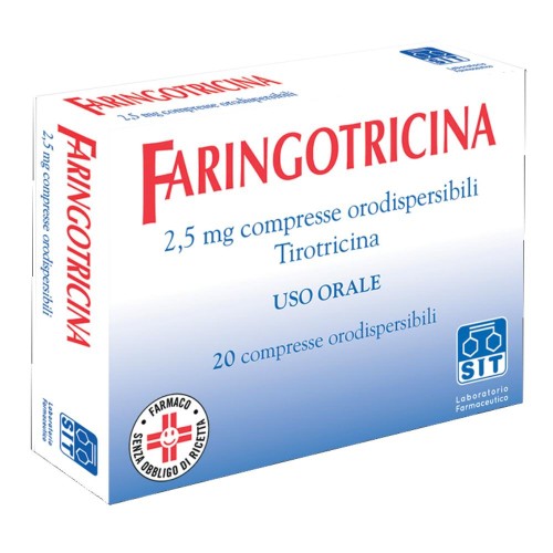 FARINGOTRICINA 20CPR ORO 2,5MG