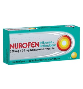 NUROFEN 200MG + 30MG INFLUENZA E RAFFREDDORE 12 COMPRESSE