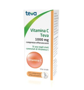 VITAMINA C TEVA 10CPR EFF 1G