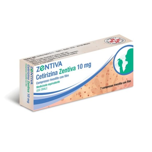 CETIRIZINA ZENT 7CPR RIV 10MG