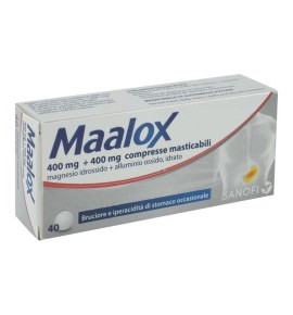 MAALOX 40CPR MAST 400MG+400MG