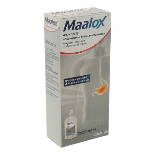 MAALOX OS SOSP 250ML 4%+3,5%