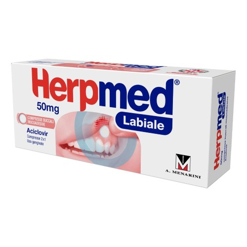 HERPMED LABIALE*2CPR BUCC 50MG