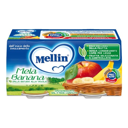 MELLIN OMOG MELA/BANANA 2X100G