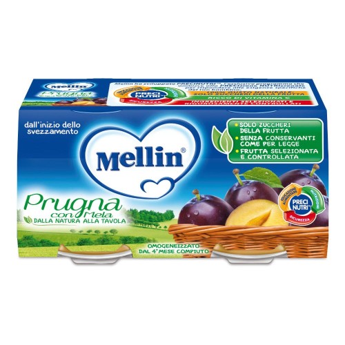 MELLIN OMOG PRUGNA/MELA 2X100G