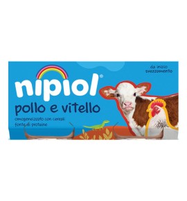 NIPIOL OMOG VITELLO POLLO 2X80