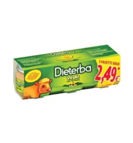 DIETERBA OMOGENIZZATO CON CARNE DI VITELLO 3PZ 