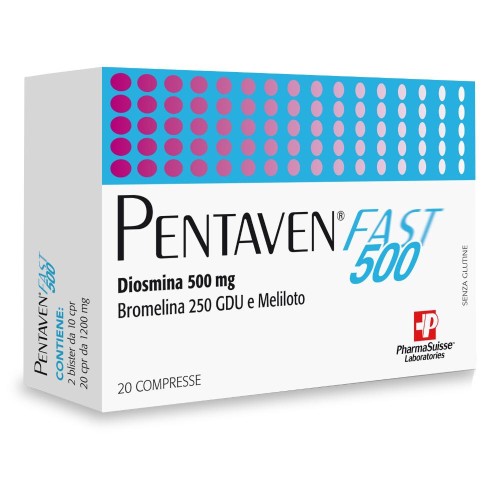 PHARMASUISSE LABORATORIES PENTAVEN FAST 500 20 COMPRESSE