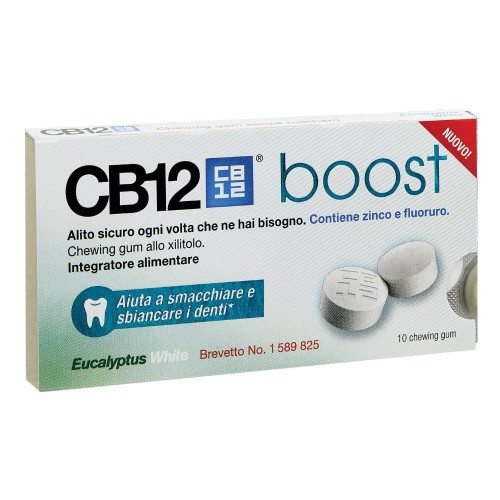CB 12 Boost Eucalyptus White 10 Chewing Gum