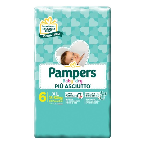 PAMPERS BABY DRY DWCT XL 14PZ