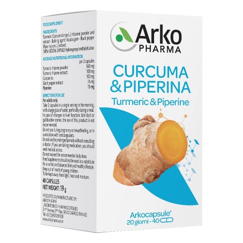 ARKOCPS CURCUMA+PIPERINA 40CPS