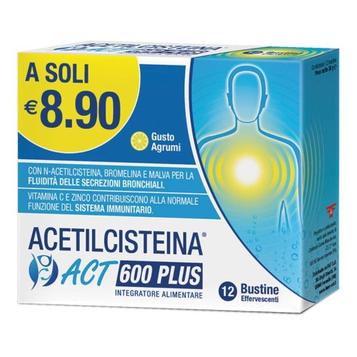 ACETILCISTEINA ACT 600 PLUS12B